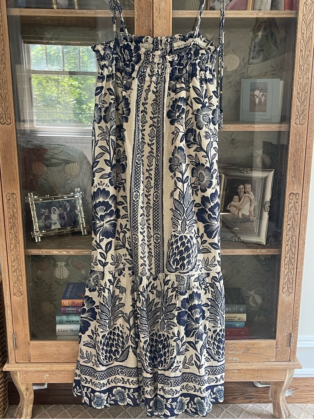 FARM Rio Navy & Cream Floral Tie-Shoulder Maxi Dress - Picture 2 of 5